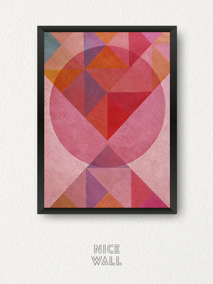 Cuadro Rosado Abstracto 1
