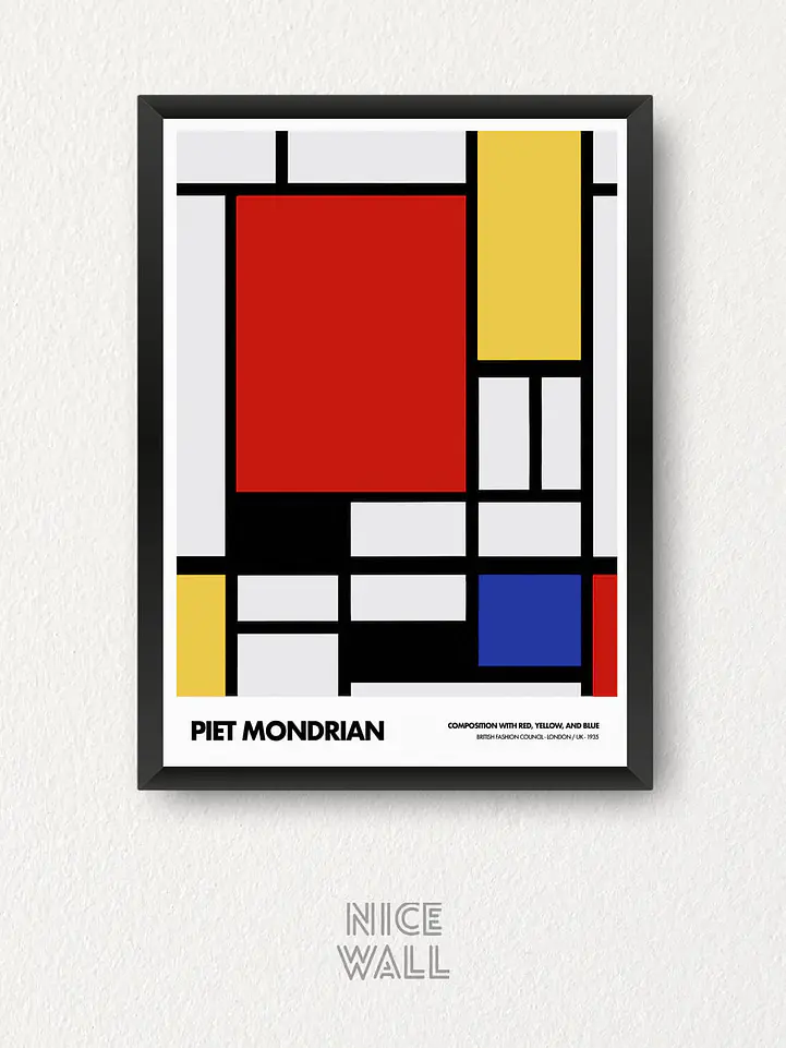 Cuadro Composición rojo. amarillo y azul Piet Mondrian 1