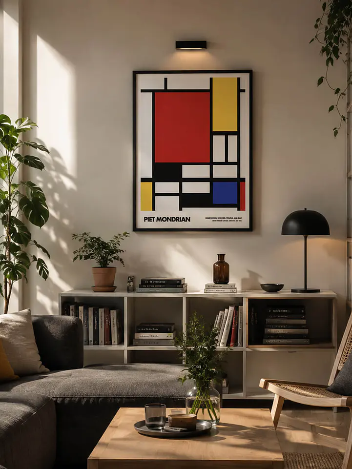 Cuadro Composición rojo. amarillo y azul Piet Mondrian 2