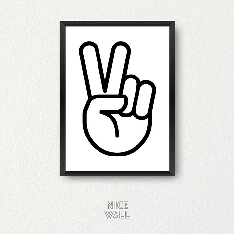 Cuadro Signo Paz Minimalista