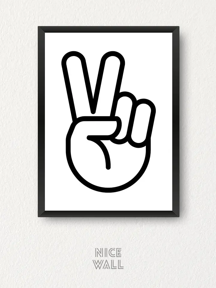 Cuadro Signo Paz Minimalista 1