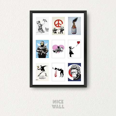 Cuadro Banksy Collage