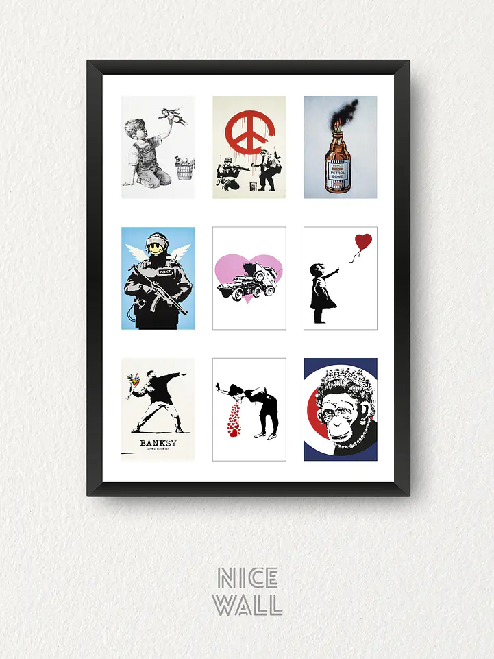 Cuadro Banksy Collage 1
