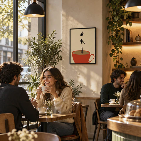 Cuadro Piquero Café
