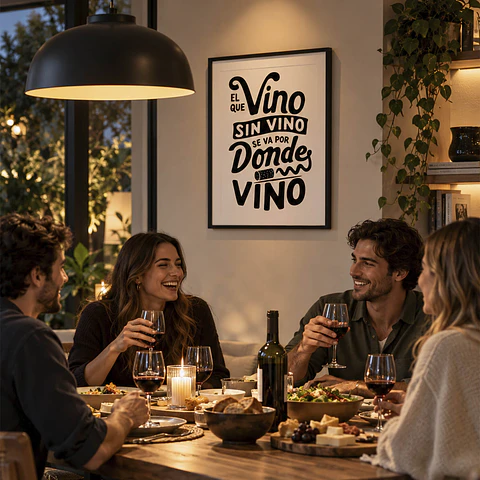 Cuadro El Que Vino Sin Vino Se Va Por Donde Vino