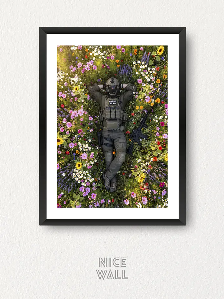 Cuadro Make Lover Not War Soldado 1