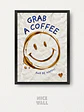 Cuadro Sonríe con Café y Felicidad - Miniatura 1