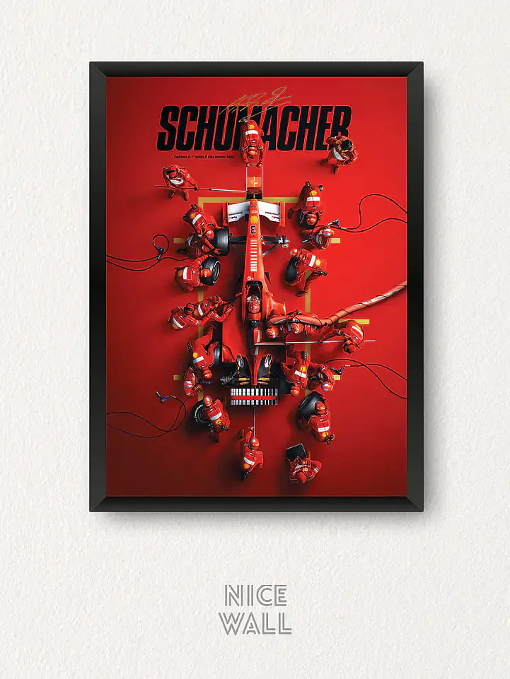 Composición 3 Cuadros Michael Schumacher 2