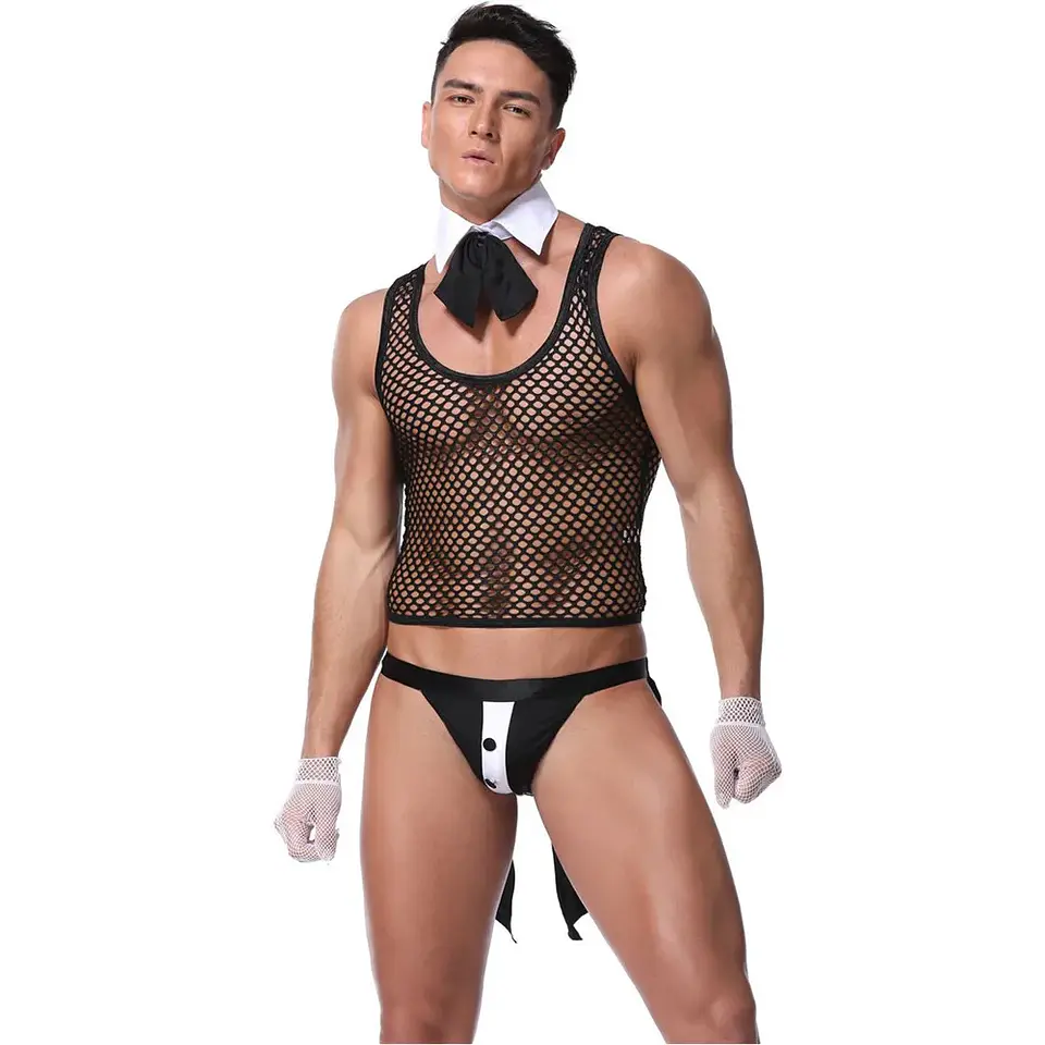 Sexy Male Underwear Men Erotic Uniforms Police Waiter Doctor Roleplay Porn Costumes Nightclub Outfit Husband Date Lingerie Set 2