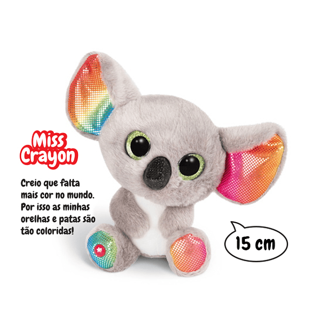 Koala Miss Crayon, Peluche de 15cm