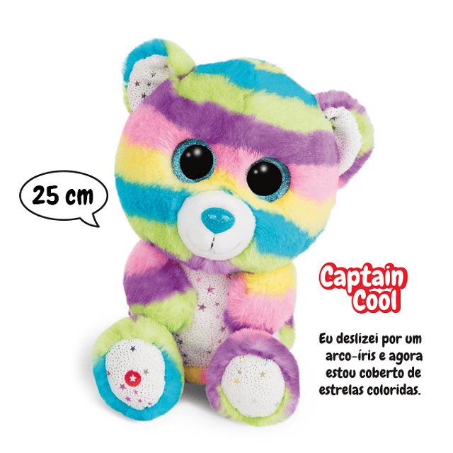 Capitán Cool Bear, Peluche de 25 cm