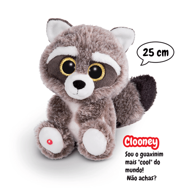 Guaxinim Clooney, Peluche de 25cm