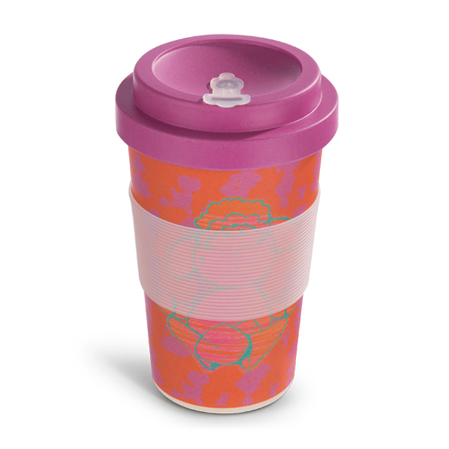 Bamboo Cup with Lid, Jolly