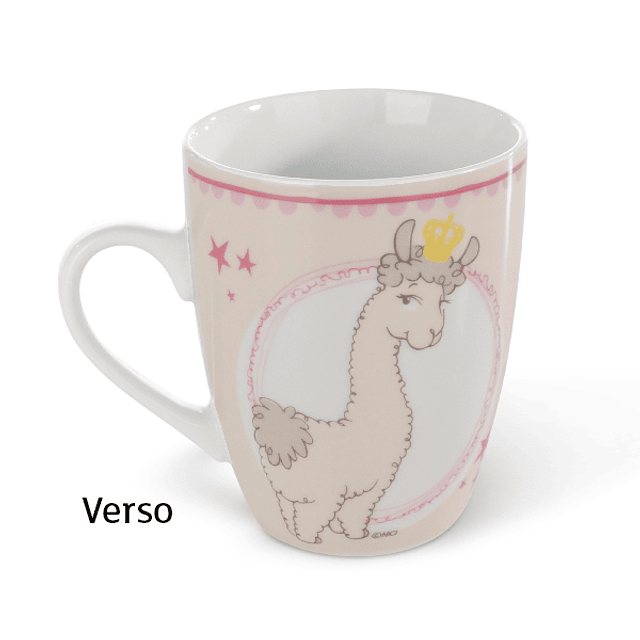 Caneca  Rosa, "Lama Queen"