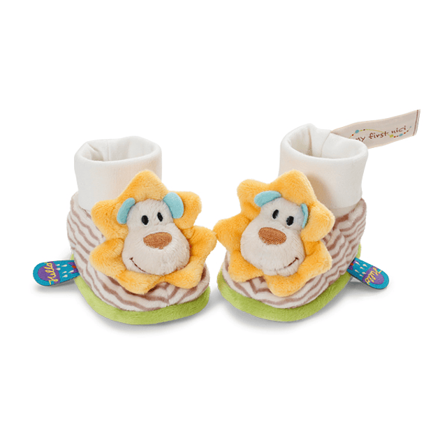 Baby Slippers with Rattle Lion