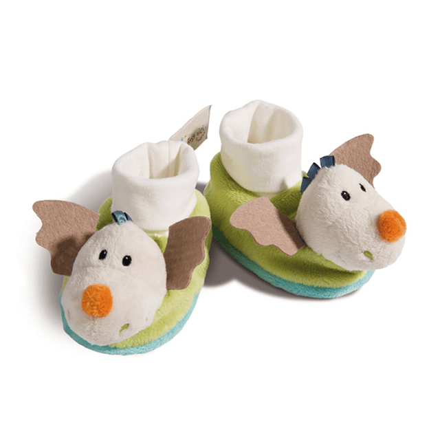 Pantufas de Bebé com Chocalho Dragão