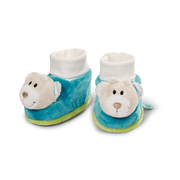Baby Slippers with Rattle Bear