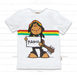 T-Shirt Jolly Bob "Peace", tamanho 6 anos, rapaz