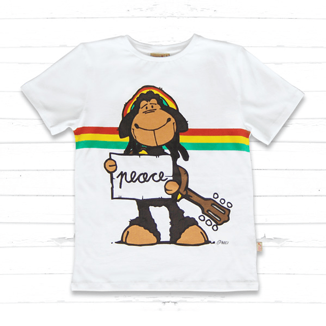 T-Shirt Jolly Bob "Peace", tamanho 6 anos, rapaz