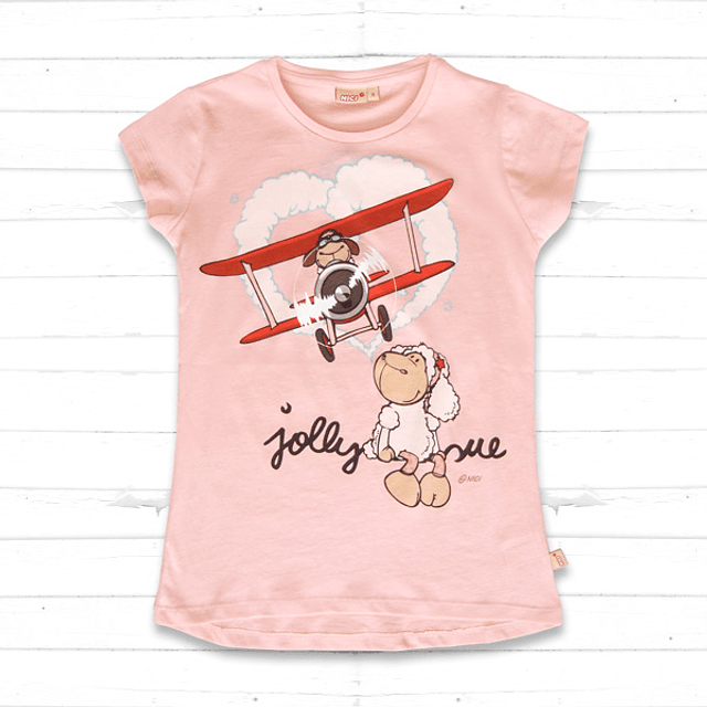 T-Shirt Criança Rosa Jolly Sue