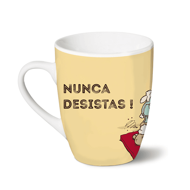 Taza "Nunca dé para arriba!"