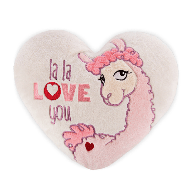La-La-Lama-Love heart pillow, 25x22cm