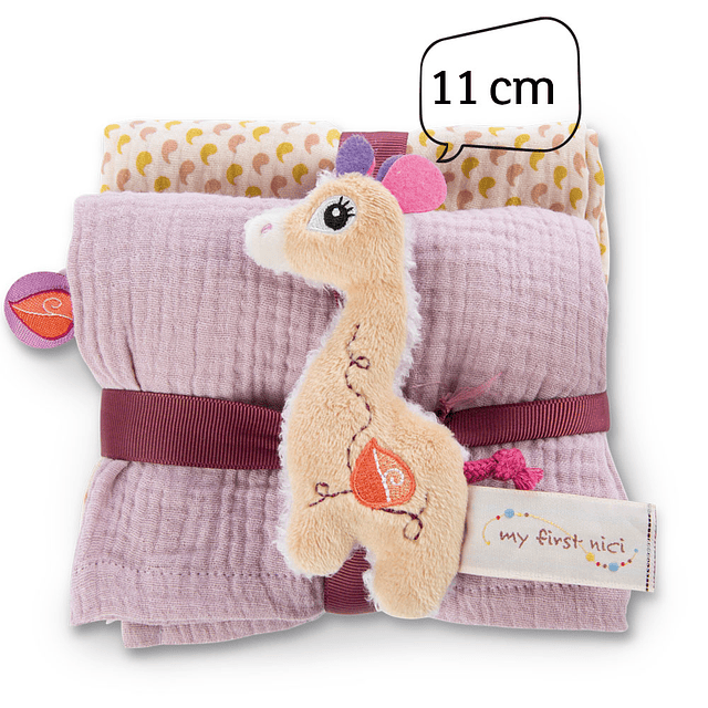 Set of 2 muslin cloths with Sasuma Giraffe