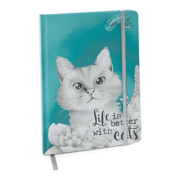 Hardcover Notepad, Cat Meowlina