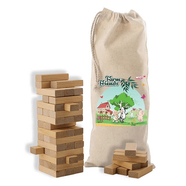 Farm Friends wooden block game