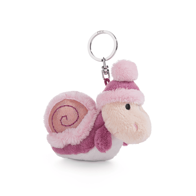 Porta-chaves Caracol Rosa Soa, 10cm