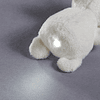 Porta-chaves de peluche c/LED urso branco 9cm