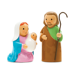 S. José/Nª. Senhora/Menino Jesus (conjunto 2 figuras)