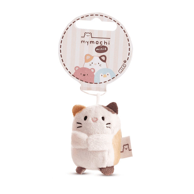 Mymochi Hello Edition, Gato Angy bege, 5cm c/ header