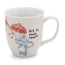 Caneca Elefante 360ml, 8x10cm em porcelana