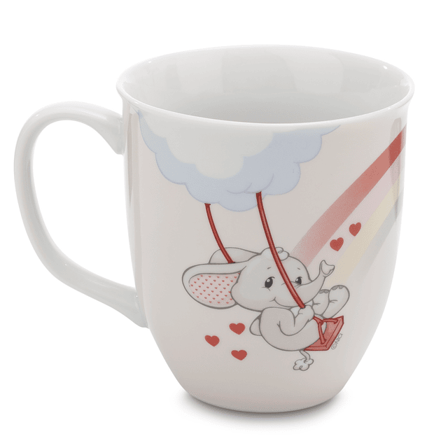 Caneca Elefante 360ml, 8x10cm em porcelana