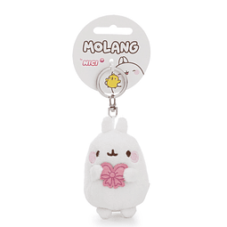 MOLANG I-2026- Porta-chaves Molang 8cm, c/ laço em header