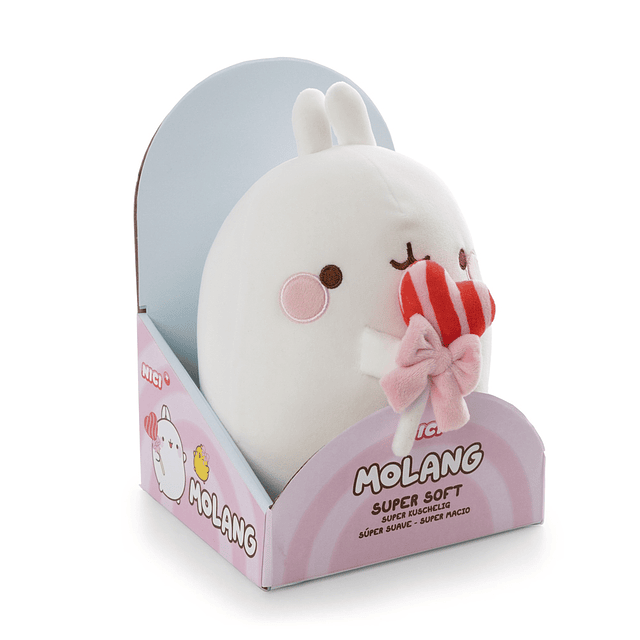 MOLANG I-2026- Peluche Molang c/chupa-chupa,16cm em caixa oferta