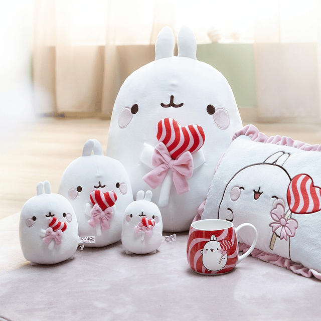 MOLANG I-2026- Peluche Molang c/chupa-chupa 24cm,em caixa oferta