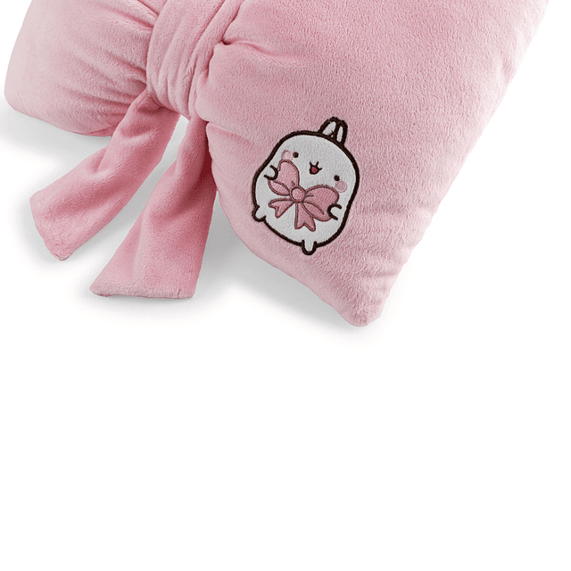 MOLANG I-2026- Almofada Molang laço em peluche,40X28cm