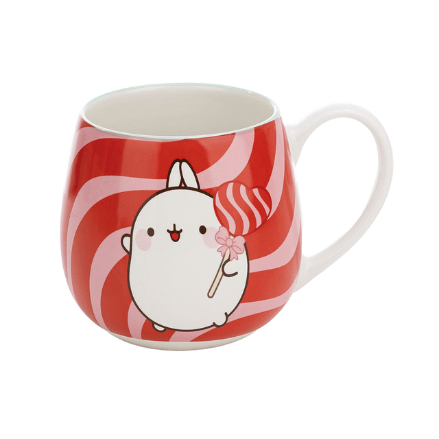 MOLANG I-2026- Caneca Molang c/chupa-chupa,400ml 8X9cm c/bandeirola