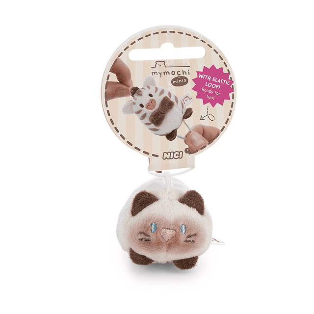 Mymochi Spring | Gato Siamy deitado, 5cm c/ header