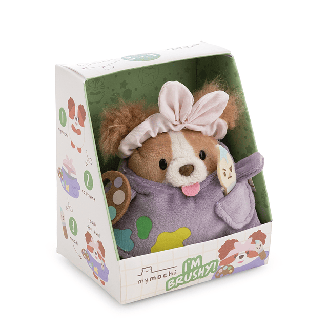 Mymochi Hobby | Cão Brushy,c/ fato de pintor