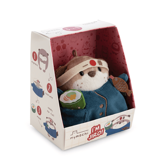 Mymochi Hobby | Lontra Jiro,c/ fato de chefe de sushi