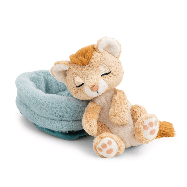 Sleeping Pets Wild Cat | Leopardo-das-neves, em cesto,12cm