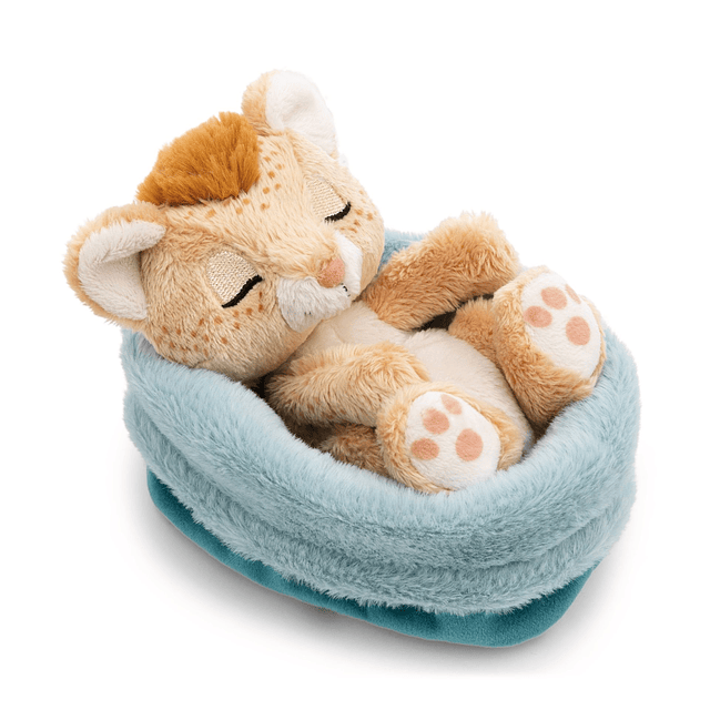 Sleeping Pets Wild Cat | Leopardo-das-neves, em cesto,12cm
