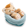 Sleeping Pets Wild Cat | Leopardo-das-neves, em cesto,12cm