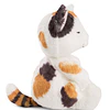 Sleeping Pets | Gato tricolor em cesto rosa claro, 12cm