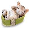 Sleeping Pets | Gato-de-bengala em cesto verde, 12cm