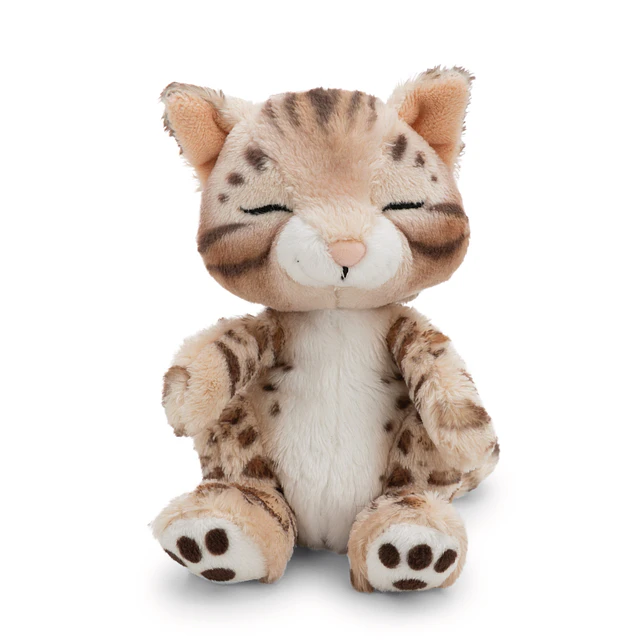 Sleeping Pets | Gato-de-bengala em cesto verde, 12cm