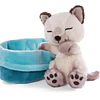 Sleeping Pets | Gato siamês em cesto azul, 12cm